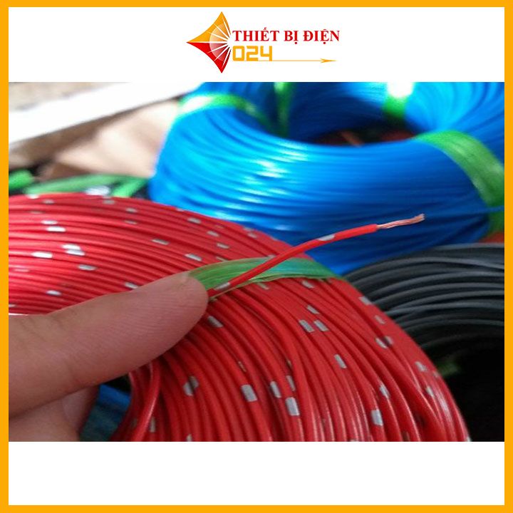 Cuộn 20 mét dây điện nhật lõi đồng 0.3mm, 0.5mm, 0.85mm, 1.25mm, dùng đấu điện loại tốt