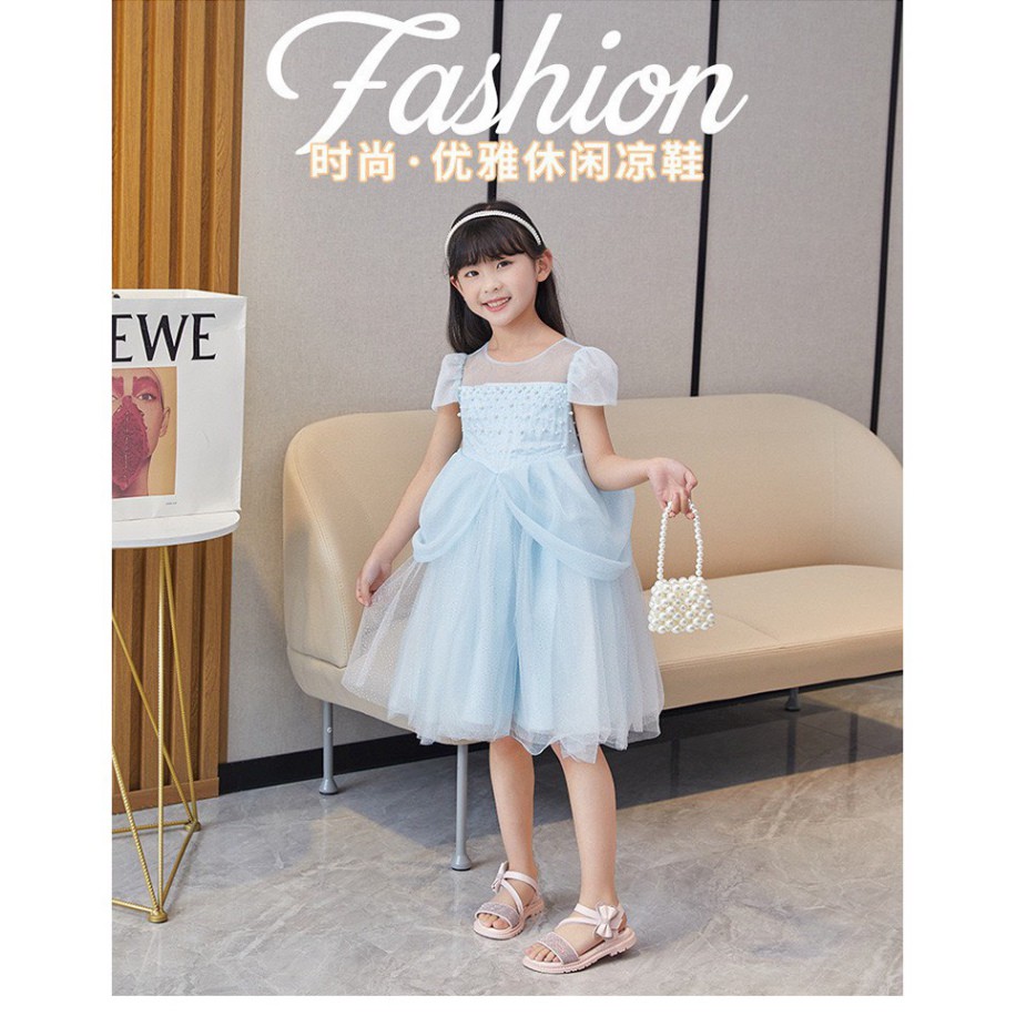 Giày Sandal Công Chúa Đế Mềm Chống Trượt Cho Bé Gái (2252)