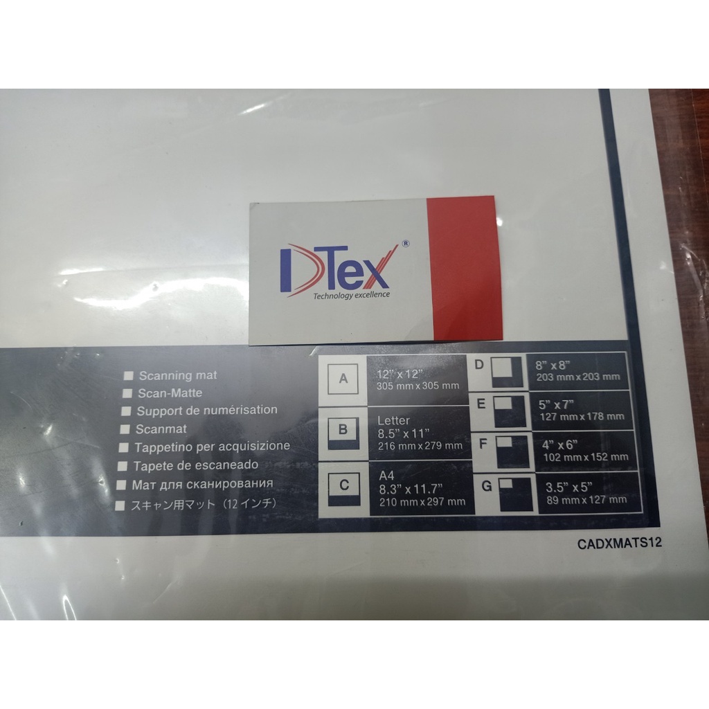 Tấm lót Scan vật liệu 12x12 inch (Khoảng 30x30cm) (CADXMATS12) - Hàng Chính Hãng