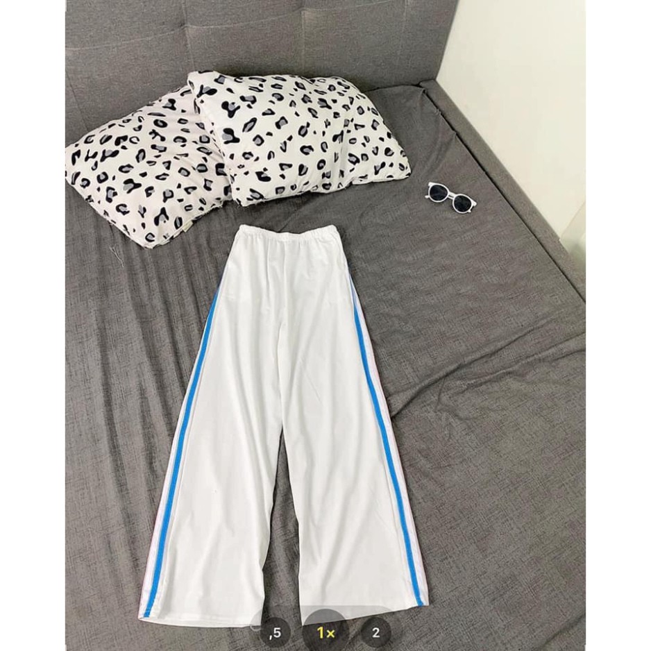 Quần dài nữ dáng suông 3 LINE COLOR ống rộng- SP13