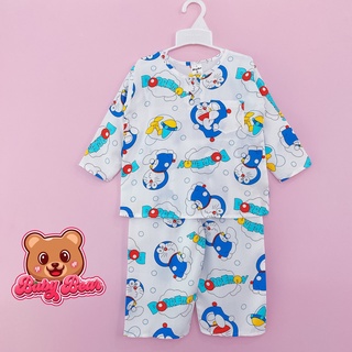 Bộ quần áo tole lanh dài tay bé trai chất mềm, mịn, mát size 8-50kg BabyBear