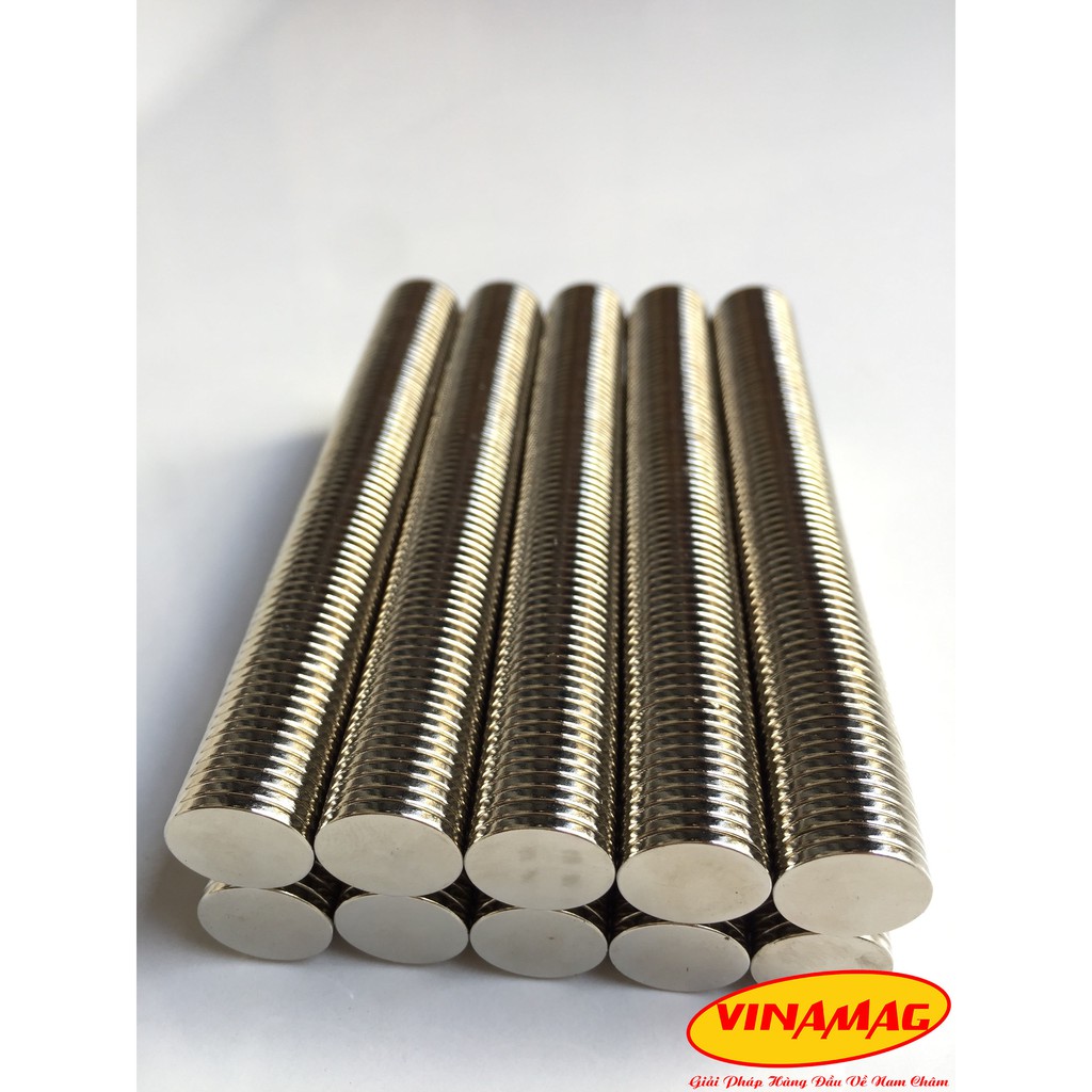 Set 50 Viên 10x1mm nam châm trắng đất hiếm lực từ cực mạnh