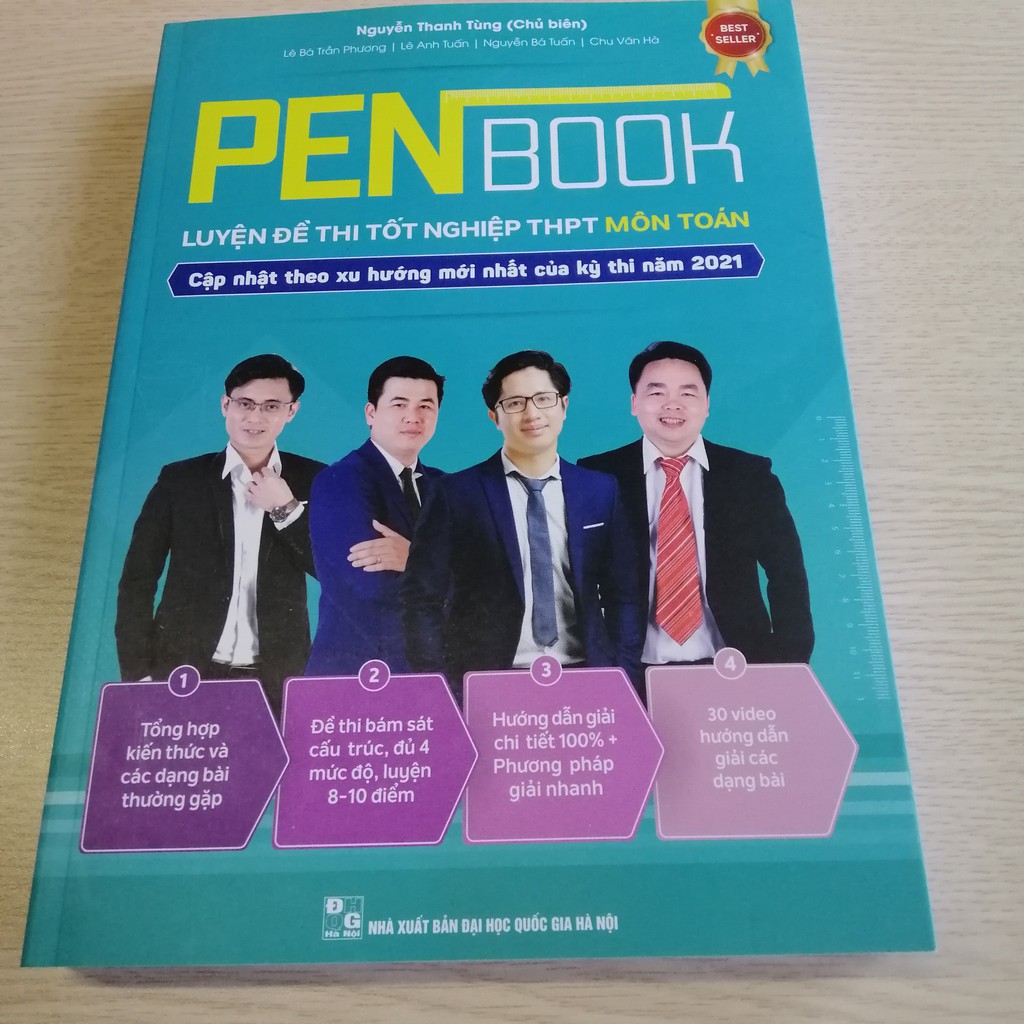 Sách - PENBOOK Luyện đề thi Tốt nghiệp THPT môn Toán - bản 2021 - Tặng FREE 80 đề chuẩn cấu trúc mới nhất của Bộ GD