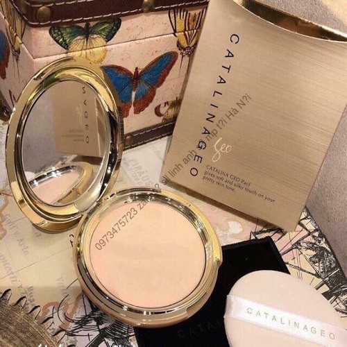 (chính hãng giá rẻ) Phấn Phủ Siêu Mịn Catalina Geo Vàng