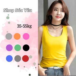  Áo thun sát nách 35kg - 55kg có big size áo ba lỗ đủ màu sắc vải borip dày mịn co giãn thoải mái 