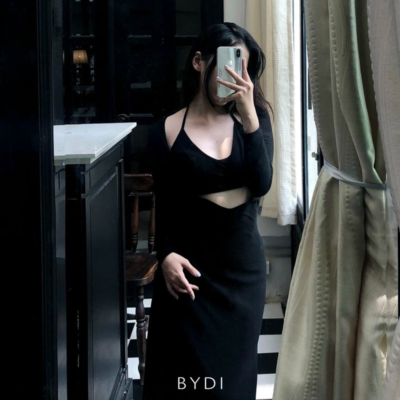 Sét Đầm Tay Dài Kèm Áo Bra-D10-