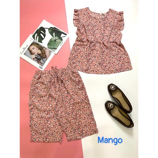 Bộ Mango hoa nhí lửng tay cánh tiên 2 SIZE thời trang
