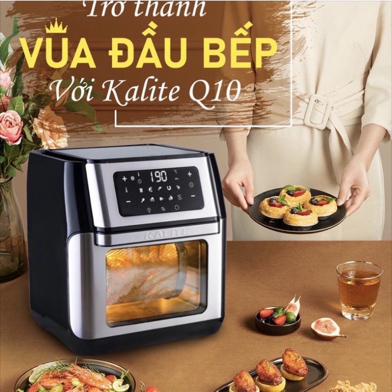 Nồi Chiên Không Dầu KALITE Q12 - KALITE KL1200, Công Suất 1800W, Dung Tích 12L Đa Chức Năng Nướng, Rã Đông - DigiTech