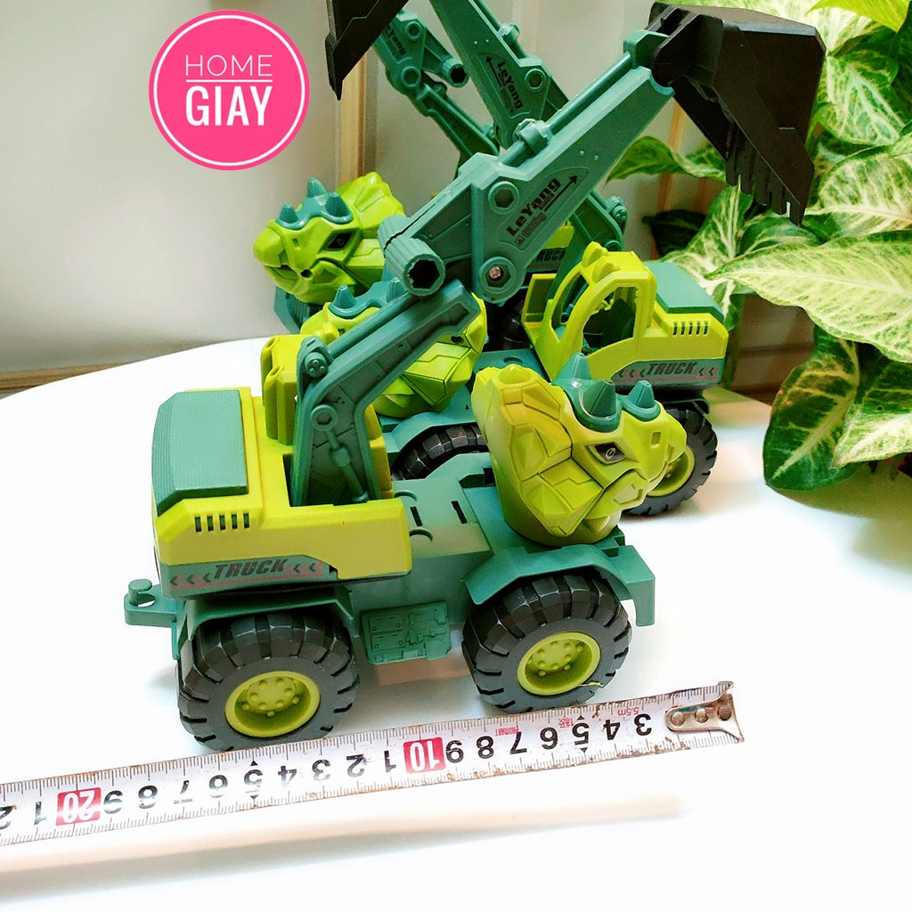 Đồ chơi xe ô tô khủng long máy xúc Home giay trẻ em, bộ đồ chơi nhiều con khủng long