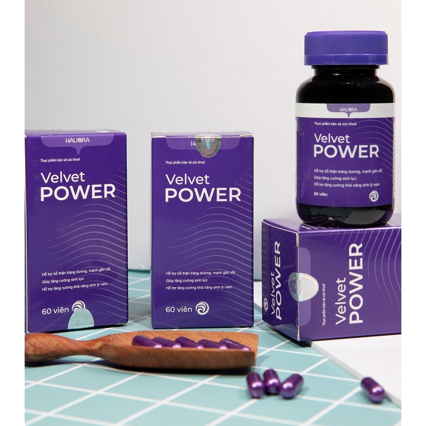 Velvet Power 1 Hour - Hộp 60 Viên uống hỗ trợ tăng cường sinh lý nam giới, giúp bổ thận, tráng dương - cvspharmacy