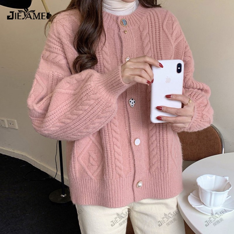 Áo Khoác Cardigan Dệt Kim Dáng Rộng Xinh Xắn Cho Nữ | BigBuy360 - bigbuy360.vn