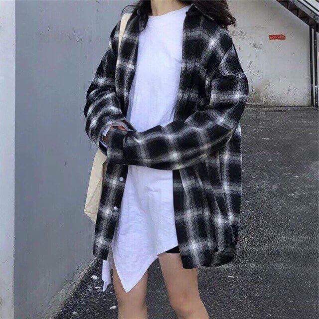 Áo Sơmi Fannel Caro Tay dài Có Túi