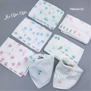 Nous Set 5 khăn sữa 6 mẫu