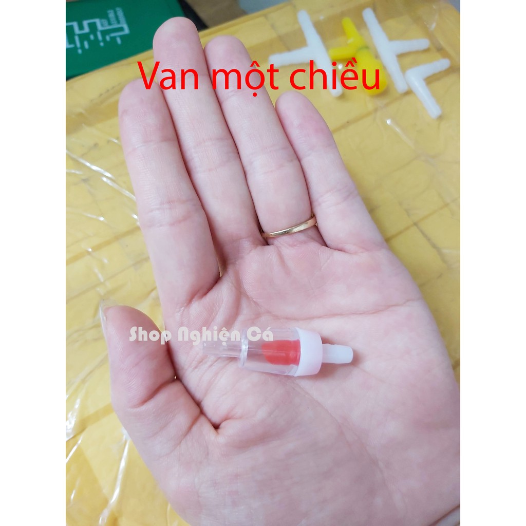 Van 1 chiều ĐỎ bằng NHỰA cho ống sủi khí oxy 4 5 mm hồ cá cảnh