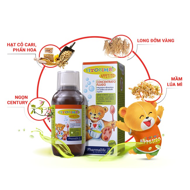 Fitobimbi Appetito - Hỗ trợ trẻ ăn ngon, tiêu hóa tốt (200ml)