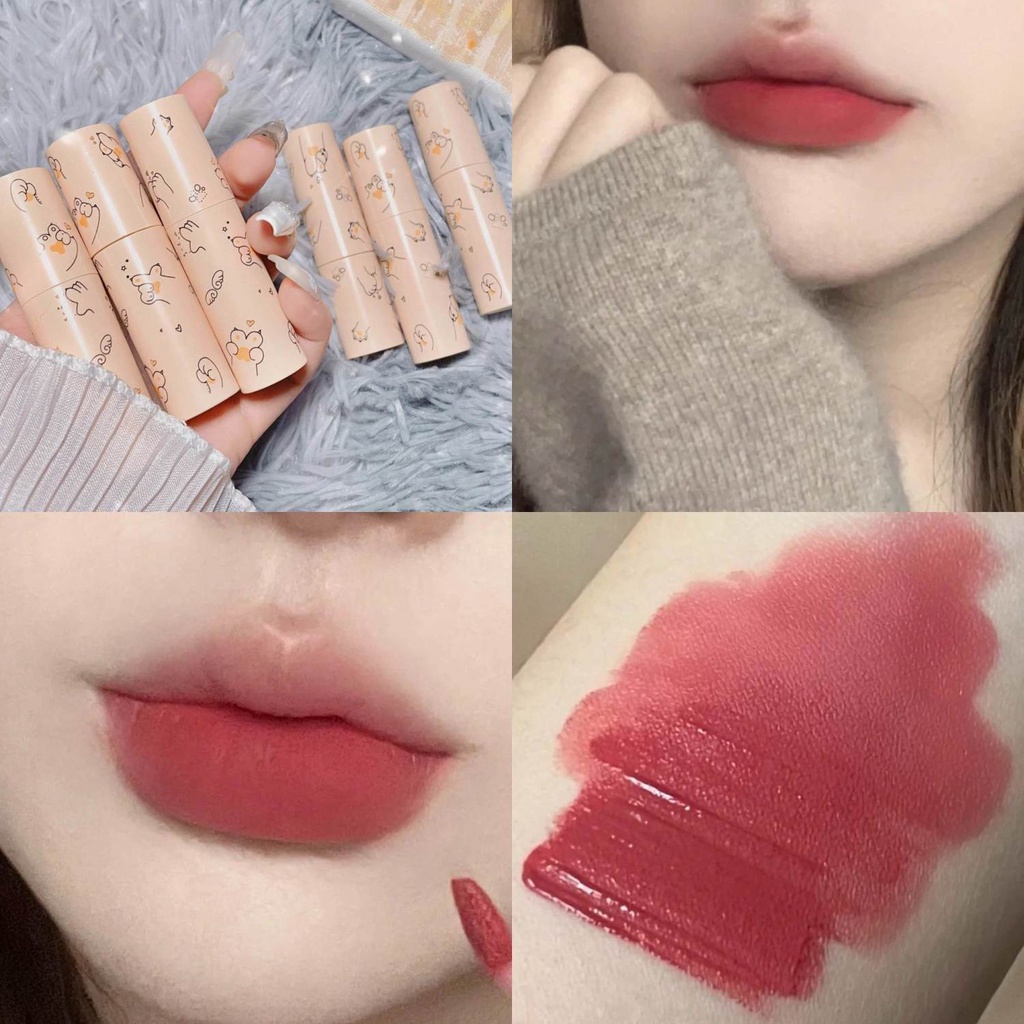 Son Môi Nhung Lì Chống Thấm Nước Hình Móng Vuốt Mèo Độc Đáo
