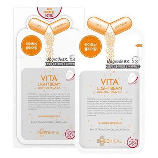 Combo 5 miếng Mặt Nạ Mediheal Giúp Trắng Sáng Da Vita Lightbeam Essential Mask
