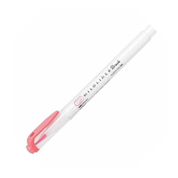 Bút Cọ 2 Đầu Zebra Mildliner Brush WFT8-MCOP - Mild Coral Pink