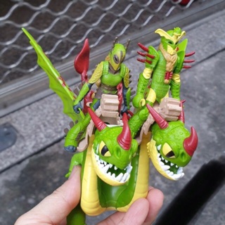 Mô hình Rồng xanh hai đầu kèm 1 kỵ sỹ ( Bí kíp luyện rồng 3)- không hộp