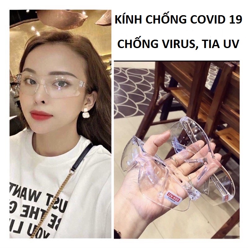 Mắt kính bảo hộ nam nữ thời trang trong suốt chống khói bụi giọt bắn phong cách Hàn Quốc LUMINA 054