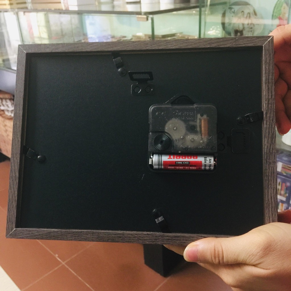 ĐỒNG HỒ HỘP GỖ IN ẢNH GOKIN - KHUNG KÍNH