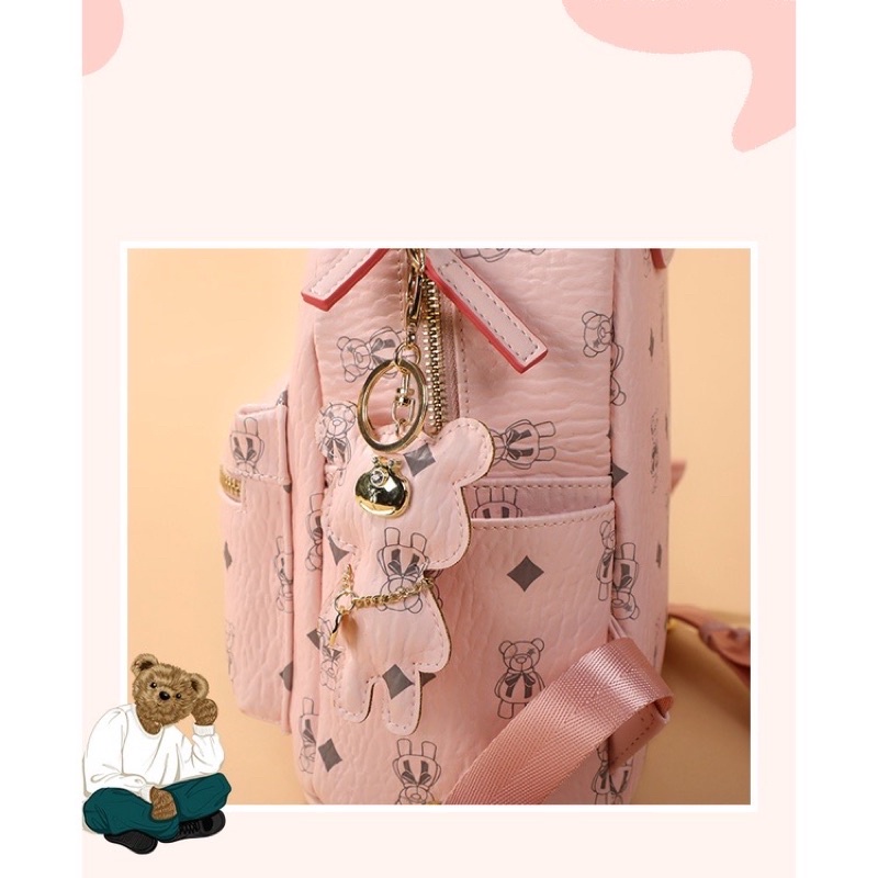 Balo ttwn bear màu hồng