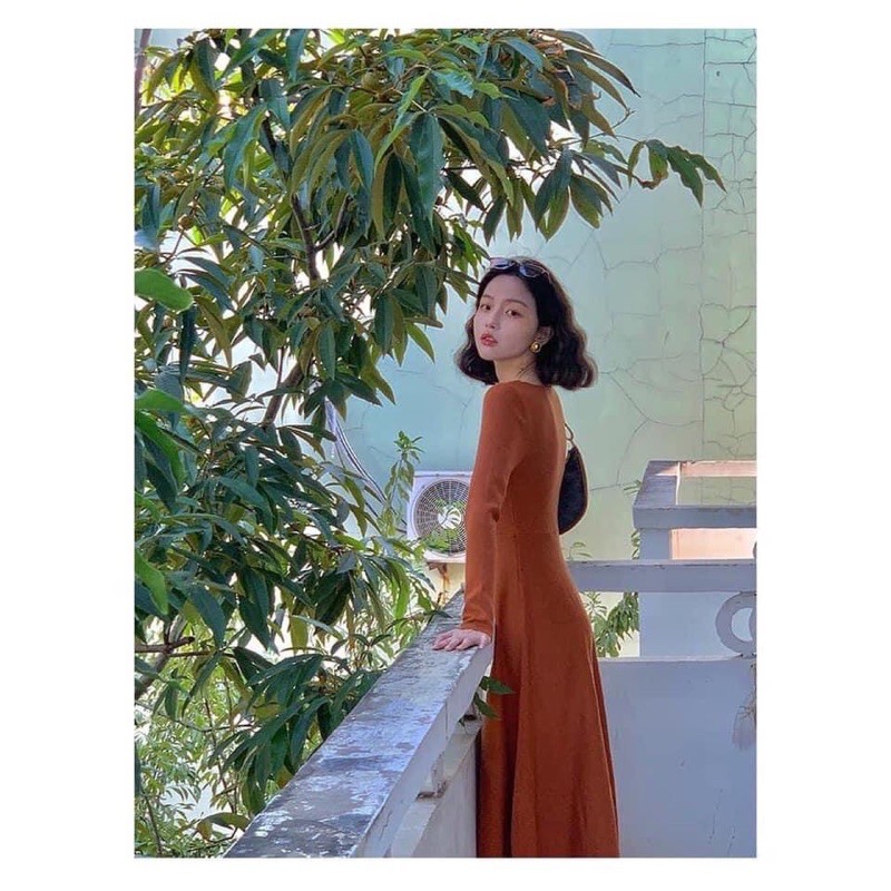 [Mã SKAMSALE06 giảm 10% tối đa 100K đơn 150K] Bán sỉ Váy cổ vuông dáng xoè 2 màu đen,nâu | BigBuy360 - bigbuy360.vn