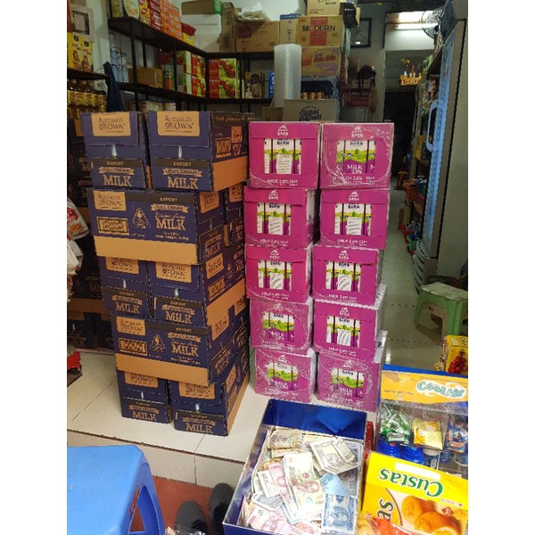 Thùng sữa tươi Nguyên Kem Úc 12 hộp 1 lít date 05/2024