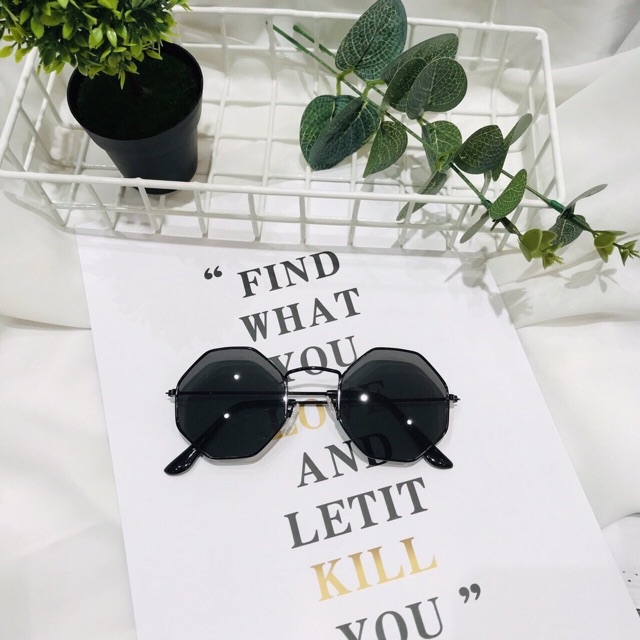 Mắt kính ulzzang hàn quốc hot trend ️gọng kính mát nữ đa giác /205/ thời trang TH173 | BigBuy360 - bigbuy360.vn