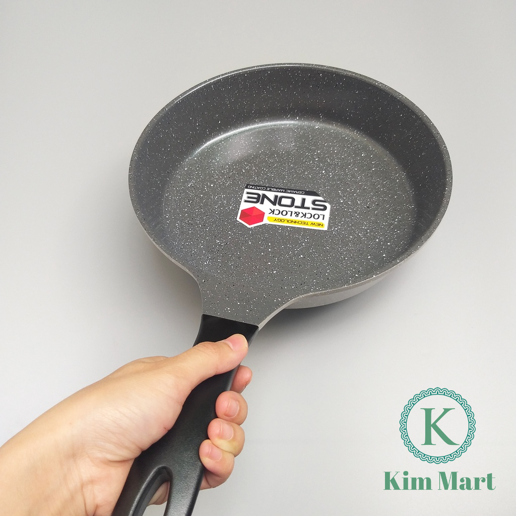 Chảo Vân Đá Chống Dính Đáy Từ Lock&Lock Stone 24cm LCA6243D