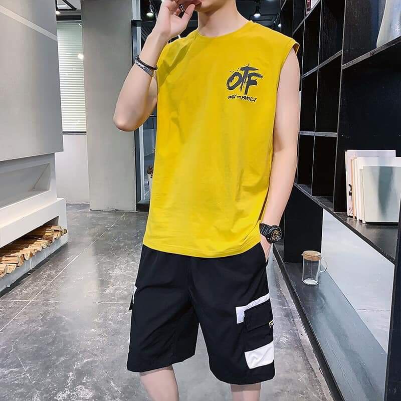 Bộ thể thao thời trang unisex phong cách oversize CÁ TÍNH OFF cực mát cặp đôi nam nữ tay lỡ mùa hè hàn quốc form rộng