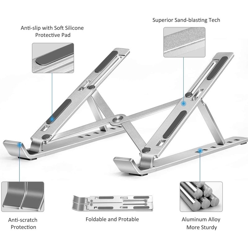 KCO B553 Laptop Stand, Adjustable Aluminum Portable ,Ergonomic Foldable  / for 7-15.6 inch