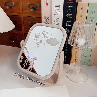 Gương Soi Trang Điểm Để Bàn 2 Mặt Gương Xoay 360 Độ