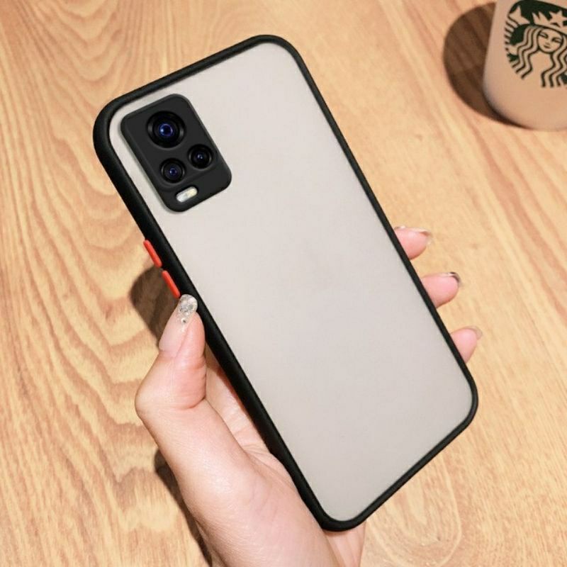 Ốp lưng ViVo V21 5G nhám bảo vệ camera chống sốc màu đen siêu đẹp