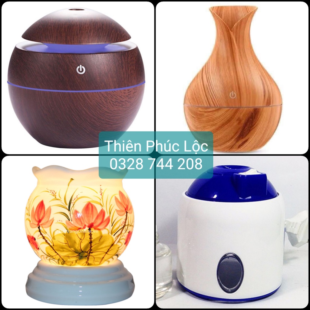 Đèn xông tinh dầu Par Par, Sứ Bát Tràng, Vân Gỗ, máy khuếch tán tinh dầu phun sương, tạo ẩm, đuổi muỗi côn trùng