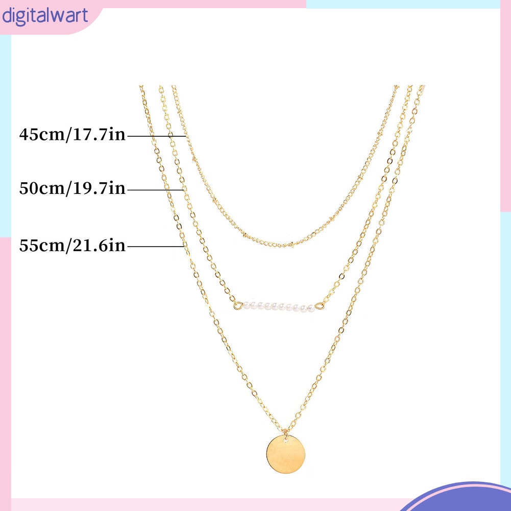 Vòng cổ 3 lớp thiết kế đính hạt ngọc trai