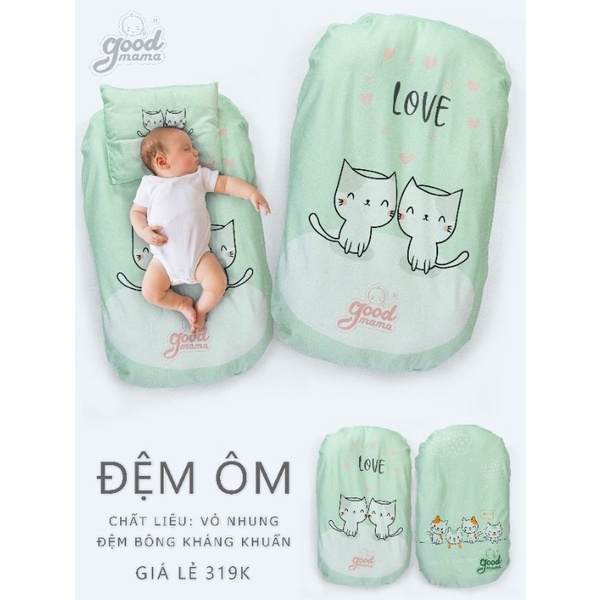 [Mã LTBAUAB6 giảm 7% đơn 99K] Đệm ôm ngủ nhung cho bé Goodmama