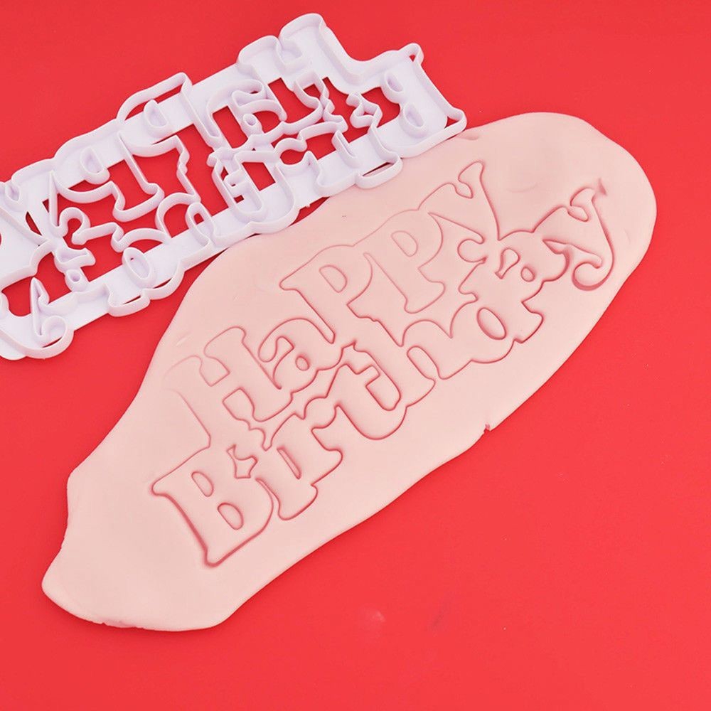 Khuôn bánh nhựa tạo chữ Happy Birthday sáng tạo