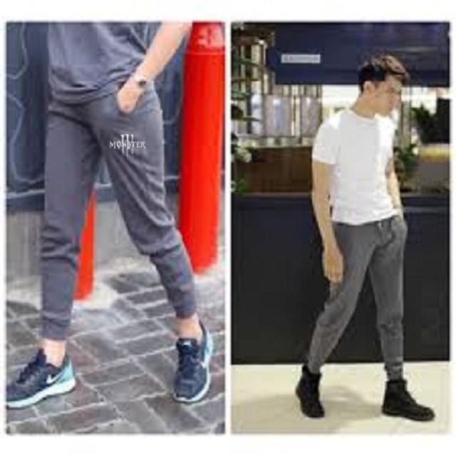 Quần jogger thun nam nữ in chữ | BigBuy360 - bigbuy360.vn