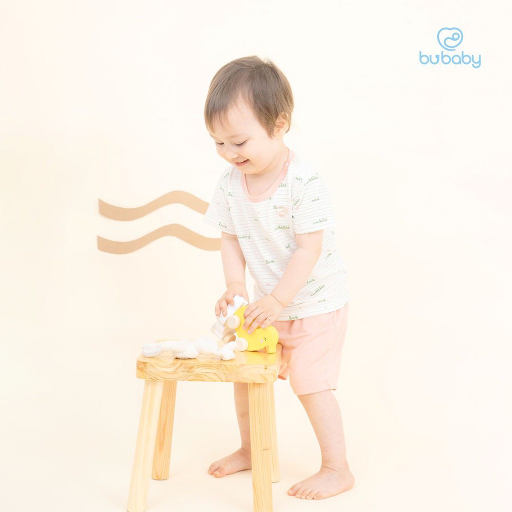 Bubaby - Bộ ngắn tay cài vai Bambus 6m -4y