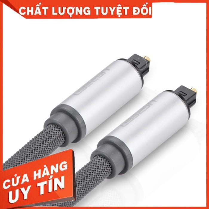 [Chính Hãng]Cáp audio quang (Toslink, Optical)vỏ nhôm Ugreen 10540 kết nối loa âm li với DVD, VCD, Mini Disc, Tivi...