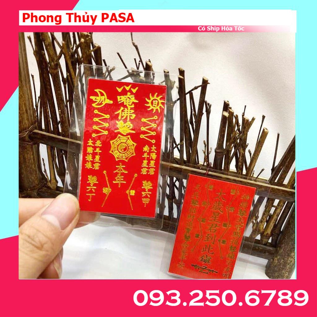 Thẻ Thái Tuế - Phù Thái Tuế Ép Plastic, Vật Phẩm Thái Tuế 7x5cm