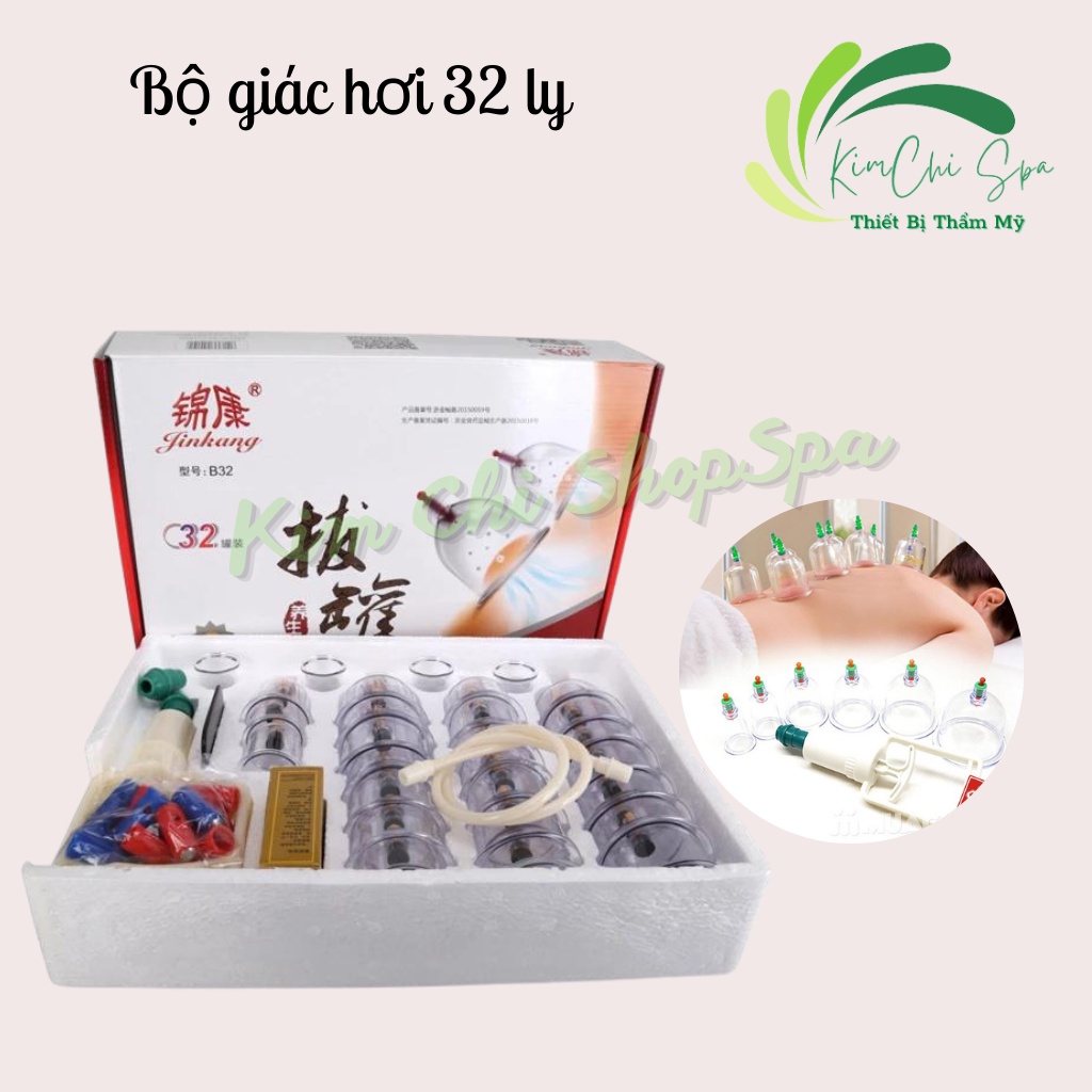 Bộ giác hơi chân không 32 cốc giác, bộ giác hơi 32 ly