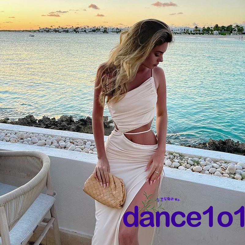 ✬Wb✲Đầm Dài Hai Dây Màu Sắc Trơn Thời Trang Mùa Hè Dành Cho Nữ