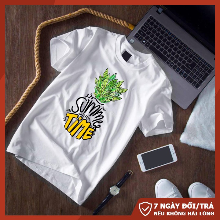 Áo thun nam không cổ tay ngắn❤️Freeship 50K❤️chất thun co giãn in Summer time 3D CZ11