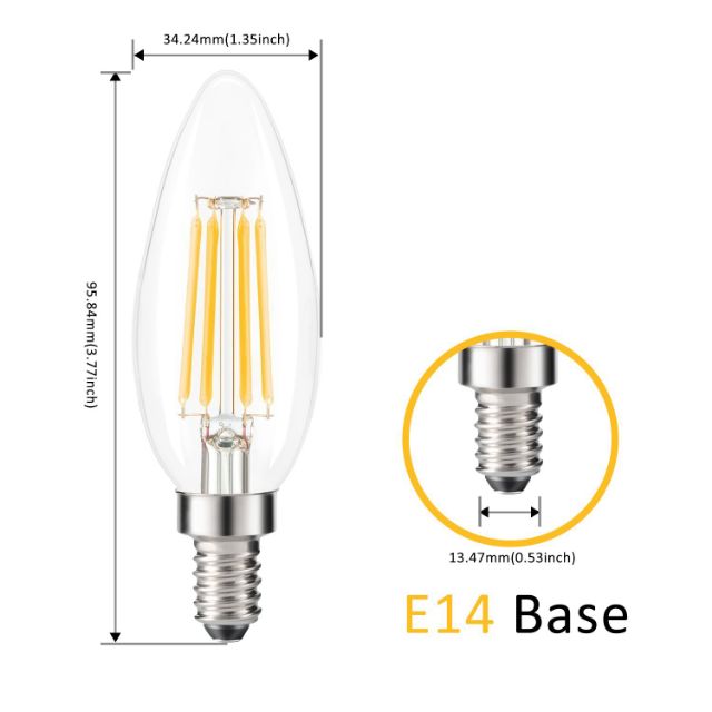 BÓNG LED EDISON C35 DÁNG BẦU 4W