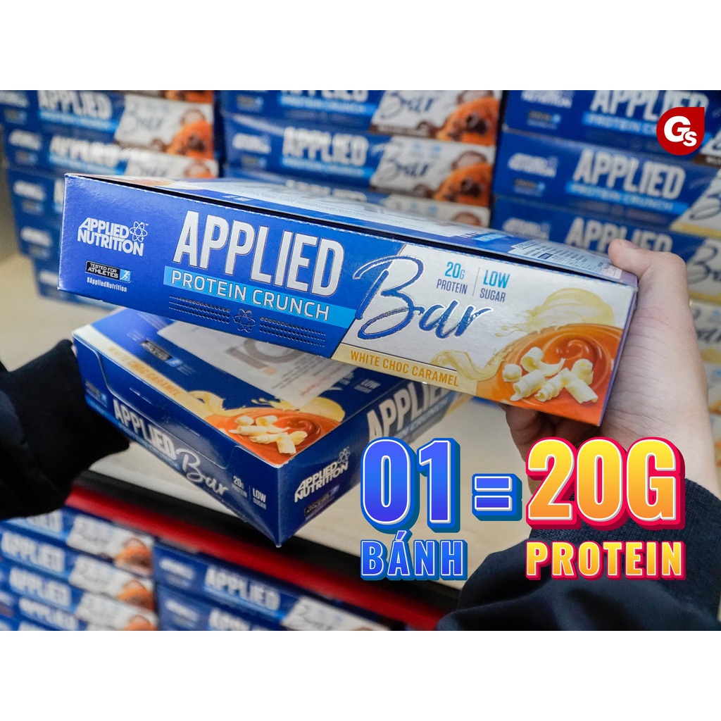 Bánh Applied Nutrition, Applied Bar Protein Crunch (1 Bar) bổ sung năng lượng, xây dựng cơ bắp