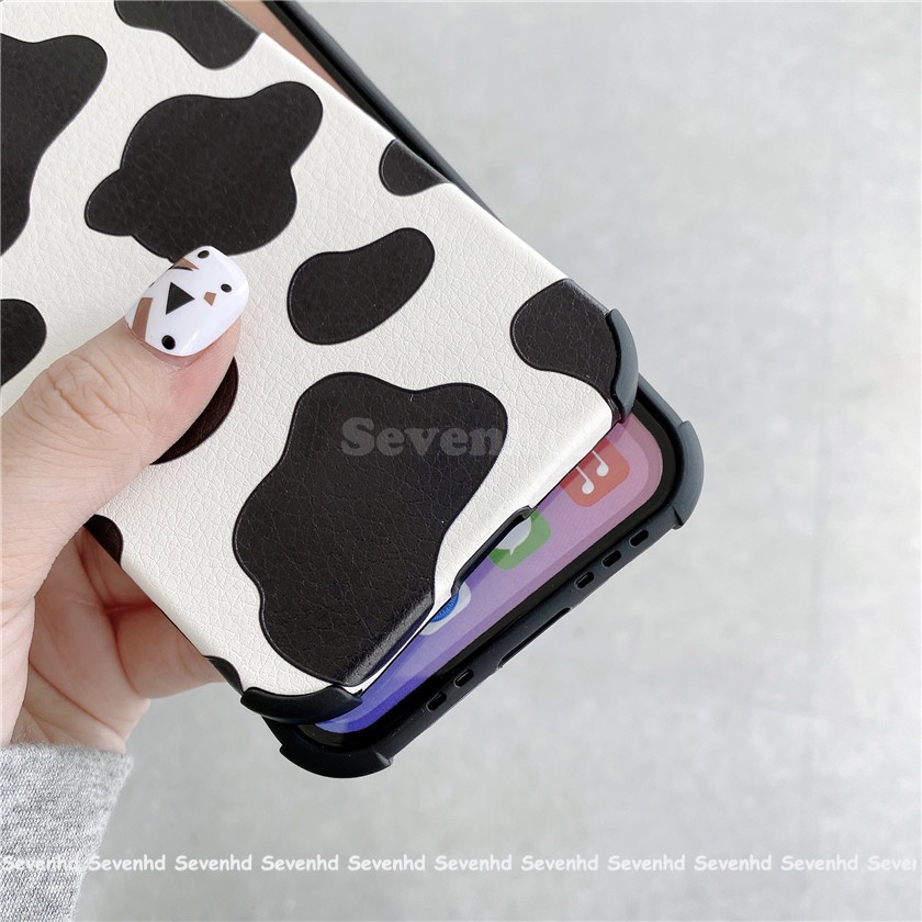 👏Ready Stock🎀 Ốp Điện Thoại Hình Bò Sữa Xinh Xắn Cho Điện Thoại Compatible For iPhone 13 12 11 Pro Max 12mini Se 2020 X Xr Xs Max 8 7 6 6s Plus
