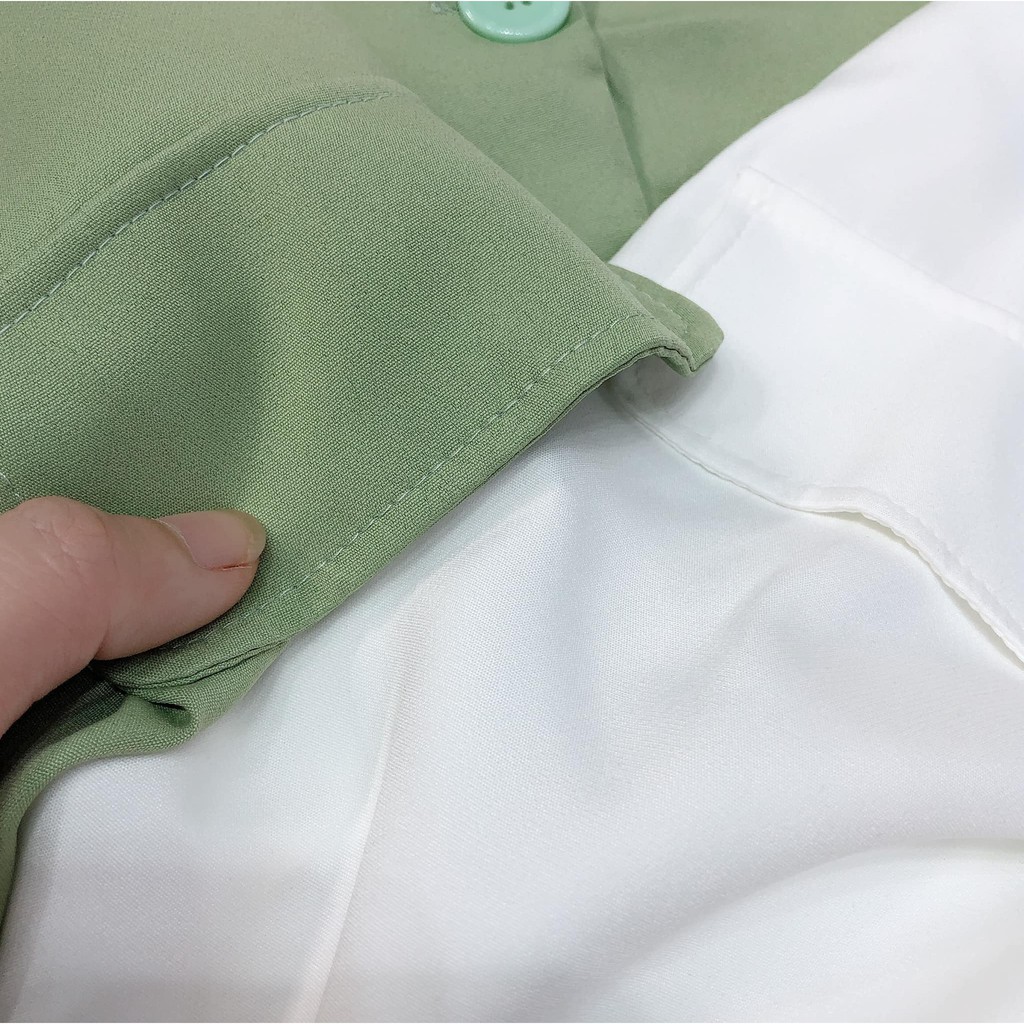 Áo khoác blazer ngắn tay 3 màu hot (kèm ảnh thật,video)