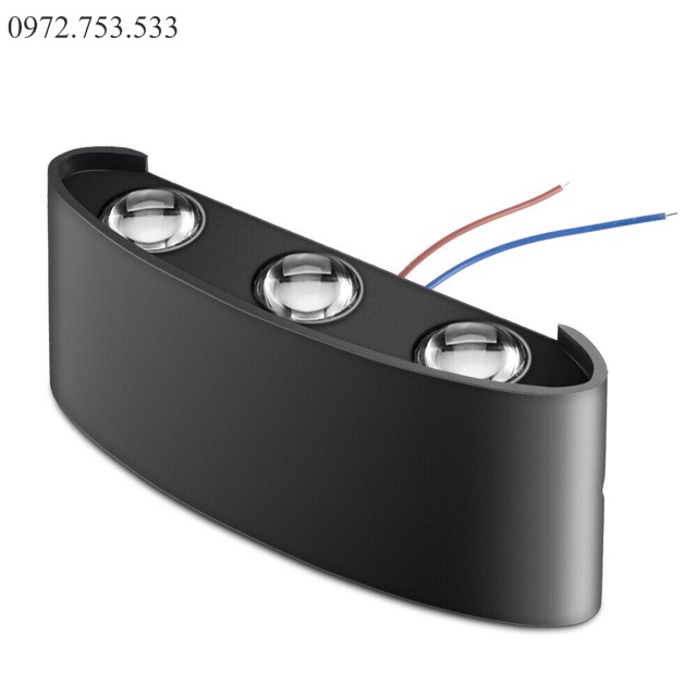 ĐÈN HẮT TƯỜNG 2 đầu 6tia 6W